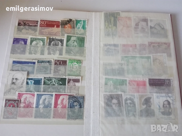  Класьор с пощенски марки и стари съветски картички.., снимка 3 - Филателия - 51540445