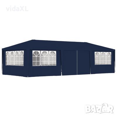 vidaXL Професионална парти шатра със стени 4x9 м синя 90 г/м²（SKU:48530, снимка 1 - Градински мебели, декорация  - 45114815