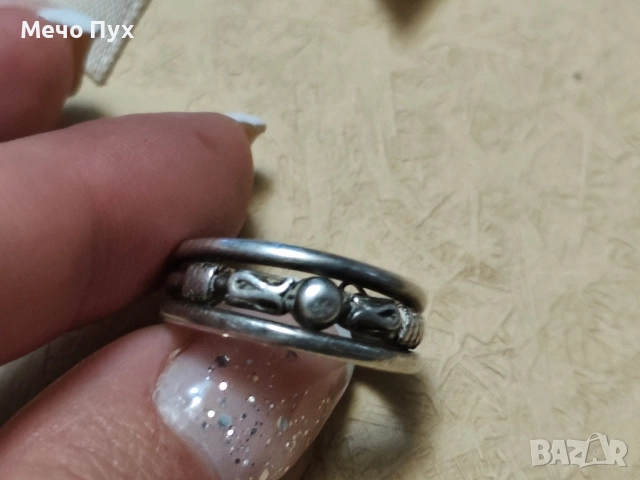 Сребърен пръстен (295), снимка 4 - Пръстени - 52298437