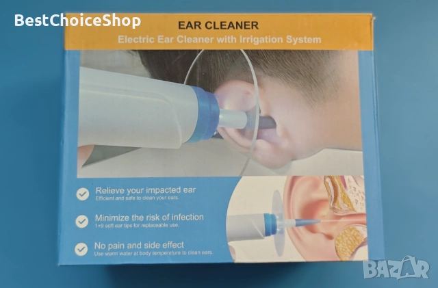 Комплект за почистване на уши, 1800 mAh, 500 ml, бял/син, снимка 5 - Други - 53841704
