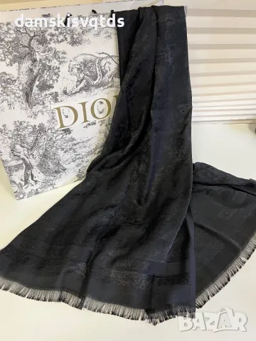 Нов шал DIOR черен с кутия, снимка 1 - Шалове - 26664597