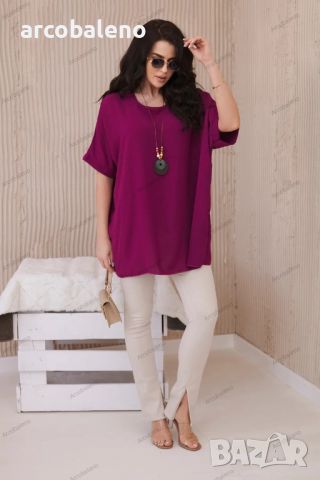 Голяма дамска блуза с висулка, 3цвята , снимка 3 - Тениски - 46431278