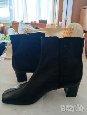 Черни ботушки NINE WEST естествена кожа н,41