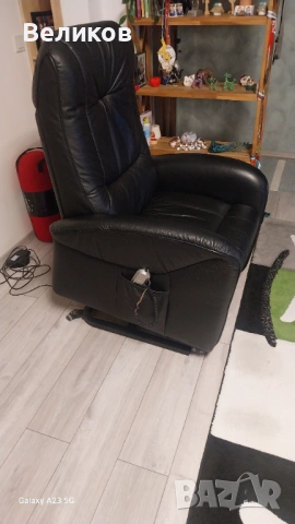 Кожен Електрически Фотьойл , снимка 10 - Дивани и мека мебел - 54282547