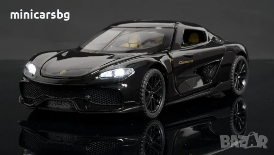 Метални колички: Koenigsegg Gemera 1:32 – умален модел хиперкола с отваряеми врати и детайли, снимка 5 - Колекции - 51193616