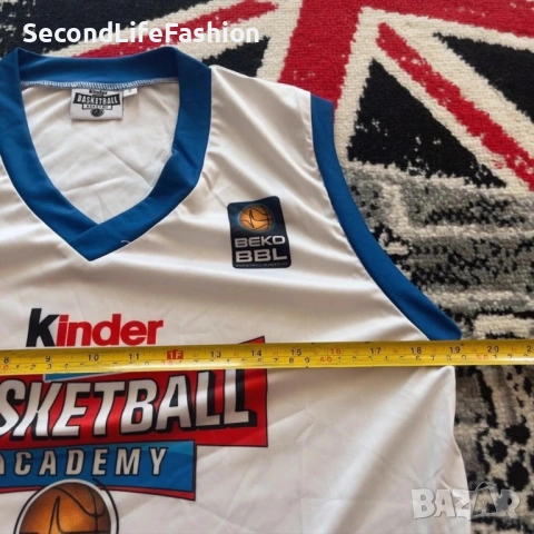 Баскетболен потник Kinder бял мъжки размер S, снимка 6 - Спортни дрехи, екипи - 54173528