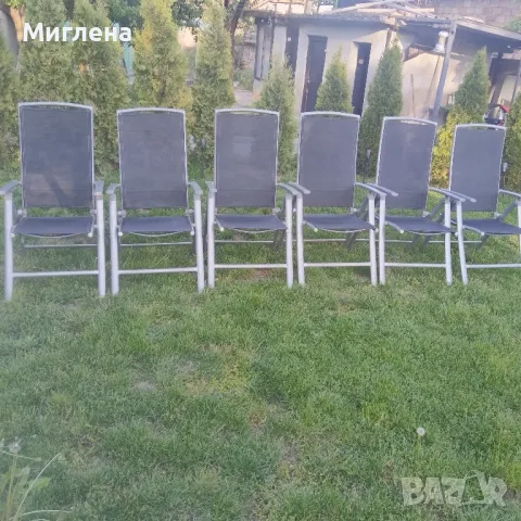 Сгъваеми алуминиеви столове, снимка 3 - Градински мебели, декорация  - 50148994