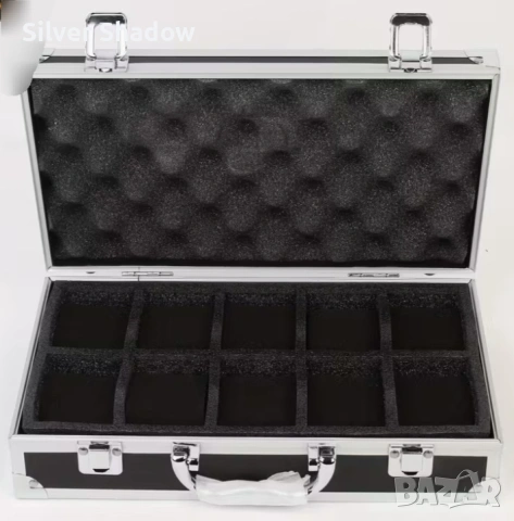 Алуминиев куфар за 10 часовника, размери 30 см./17 см./7,5 см. , снимка 8 - Нумизматика и бонистика - 53062781