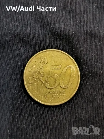 Монета 50 евро цента Франция 1999г. минт 50 Euro Cent France , снимка 1 - Нумизматика и бонистика - 49045355