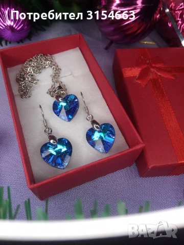 Комплект колие и обици , снимка 2 - Бижутерийни комплекти - 52772988