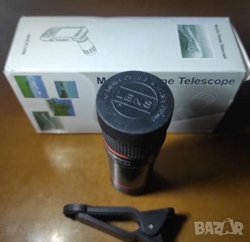 Нов обектив (телескоп) с увеличение 12х  с клипс за смартфони и таблети=13лв, снимка 4 - Ученически пособия, канцеларски материали - 52650351