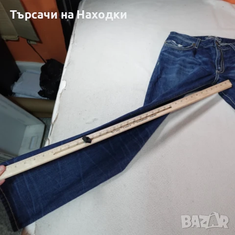 $219 Мъжки дънки Robins Jeans Mens 36 Blue Pants Studded Patches Grunge Street Wear 36x33 Vintage , снимка 10 - Дънки - 50871422