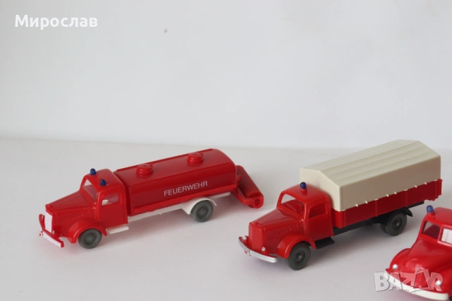 I.M.U. H0 1/87 MAGIRUS?? ПОЖАРНА КАМИОН МОДЕЛ ЛОТ 5 БР, снимка 2 - Колекции - 53655319