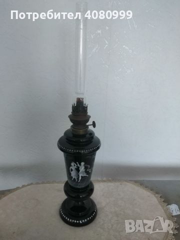 Красива стара газена лампа - антика, снимка 1 - Антикварни и старинни предмети - 45546351