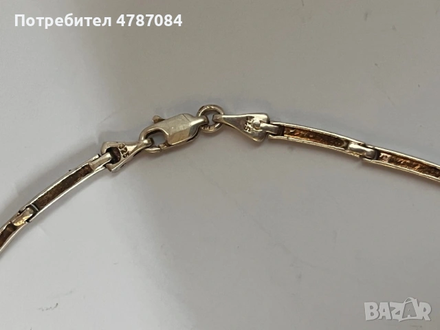 Сребърно колие, снимка 2 - Колиета, медальони, синджири - 54086364