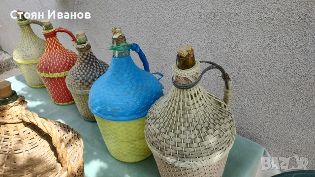 Стари стъклени дамаджани от 3 до 10 литра, снимка 3 - Буркани, бутилки и капачки - 51632130