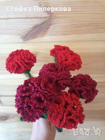 Цветя плетени на една кука, снимка 8 - Декорация за дома - 44825491