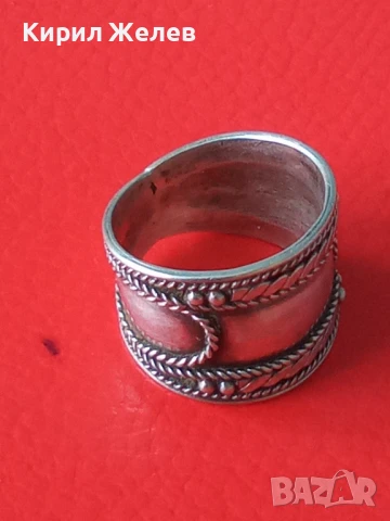 СТАРИНЕН РЕТРО АРТ ОРНАМЕНТИРАН СРЕБЪРЕН ПРЪСТЕН СРЕБРО ВИСОКА ПРОБА МАЙСТОРСКО БИЖУ 34933, снимка 14 - Антикварни и старинни предмети - 50354739