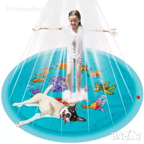 Басейн с фонтани охлаждаща постелка с пръскачки за кучета 100см XL 165см