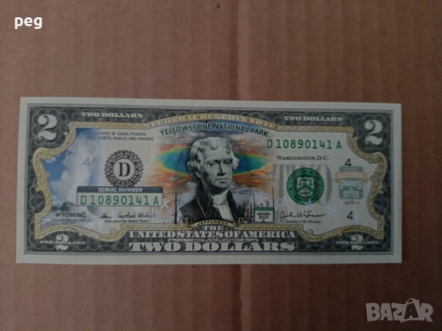 Банкнота $2 /2003A-2009/ colorized , снимка 10 - Нумизматика и бонистика - 39132244