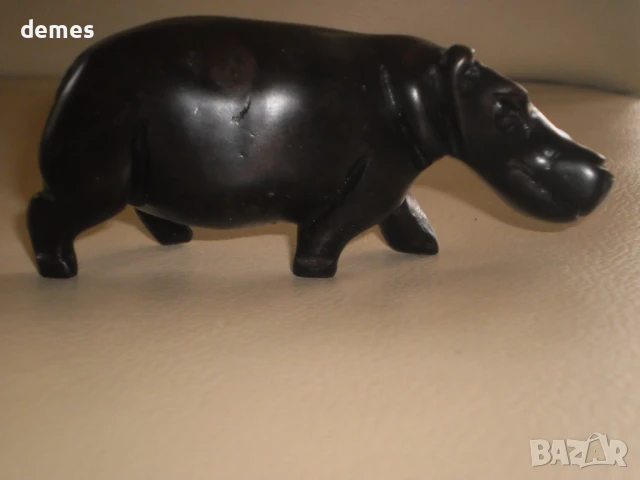 Фигура на хипопотам от тик, Зимбабве, снимка 2 - Декорация за дома - 51062212