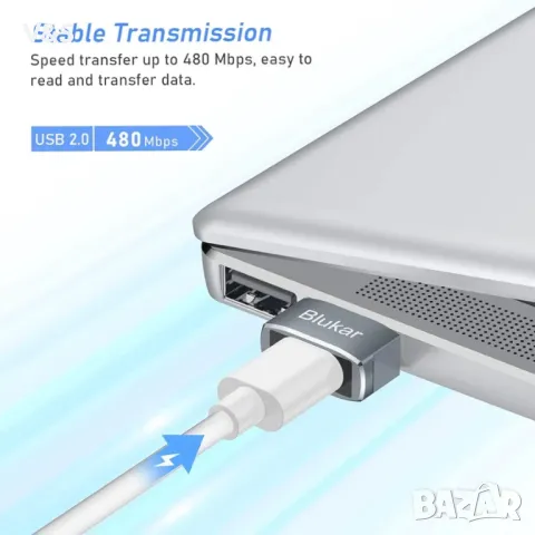 Blukar USB C адаптер от женски към мъжки, [опаковка от 3]  , снимка 4 - USB Flash памети - 47841473