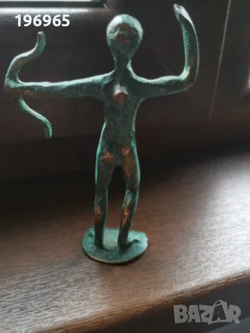 стара медна фигура, снимка 3 - Антикварни и старинни предмети - 50151646