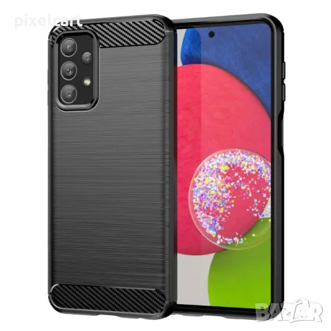 Силиконов Калъф Carbon Fibre Brushed за Samsung Galaxy A23 4G/5G, черен, снимка 1 - Калъфи, кейсове - 47955647