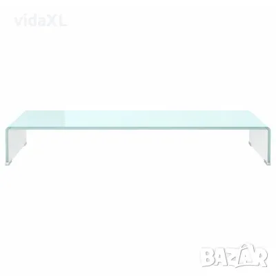 vidaXL Поставка за телевизор/монитор, стъкло, зелена, 90x30x13 см(SKU:244146), снимка 3 - Други - 49481242