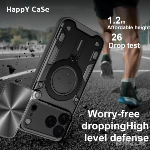 Apple iPhone 17 / Pro / Max / Air / GIANT RING Удароустойчив кейс калъф гръб с пръстен, снимка 7 - Калъфи, кейсове - 51683912