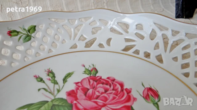 Порцеланова ажурна купа, фруктиера на Schumann Arzberg, снимка 4 - Аксесоари за кухня - 50961319