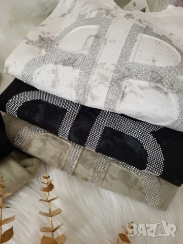 ватирана блуза с камъчета , снимка 3 - Блузи с дълъг ръкав и пуловери - 51174022