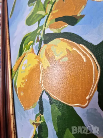 🍋 Свежест, която говори със слънцето ☀️ - Слънчеви Лимони 46х57, снимка 4 - Картини - 50033040
