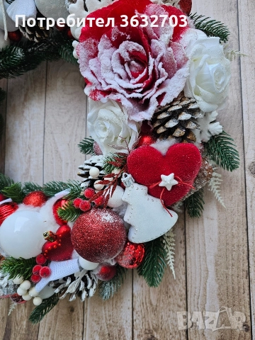 Коледен венец, снимка 2 - Коледни подаръци - 52706442