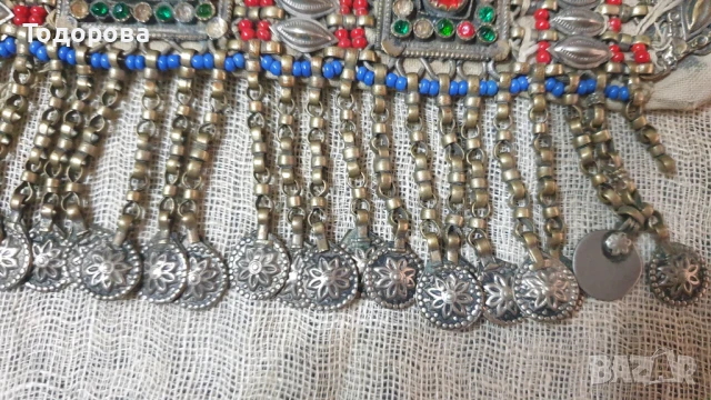 Старинен накит от сачан и цветни камъни, снимка 4 - Антикварни и старинни предмети - 50448527