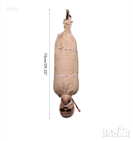 Декорация за Хелоуин Мумия с LED и звук, Аксесоари за парти, 76 см, снимка 2 - Други стоки за дома - 53432070