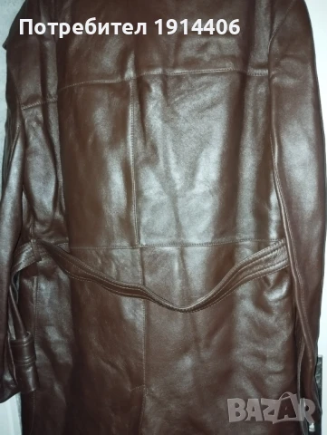 Кожено палто шуба с вълнена подплата и кожена яка, всичко естествена кожа, снимка 12 - Палта - 50585443