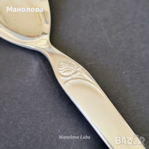 Посребрена лъжичка за захар FÜRST SOLINGEN., снимка 3 - Други ценни предмети - 51529656