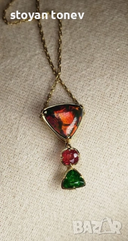 Black Opal Pendant – реверсивен медальон с невероятен черен опал! , снимка 9 - Колиета, медальони, синджири - 54085849