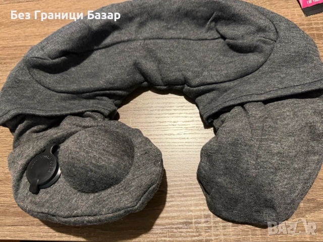 Надуваема U-възглавница за пътуване – компактна, опора за врат