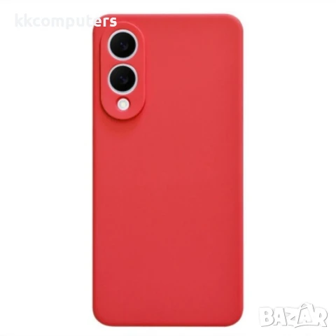 Силиконов кейс bSmart Silicone Soft Cover, За Samsung Galaxy S25 Edge, Червен