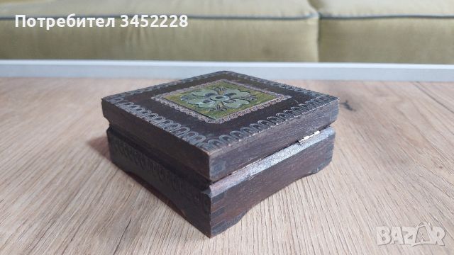 кутийка дърво пирографирана , снимка 5 - Антикварни и старинни предмети - 46406511