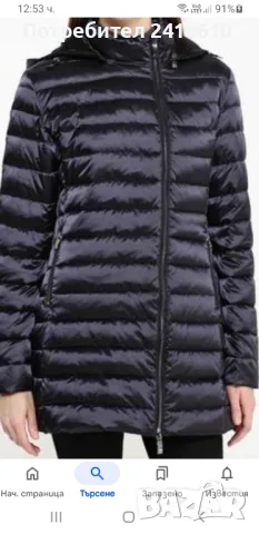 Armani Jeans AJ Womens Down Jacket Parka Size 40/ - M /L ОРИГИНАЛ! Дамскo дълго  пухено яке!, снимка 16 - Якета - 48753222