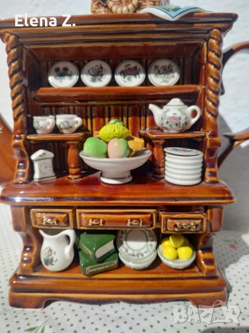 Подписан рядък чайник Portmeirion Botanic Garden Cardew, снимка 3 - Декорация за дома - 53808895