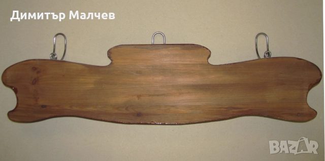 Голяма стенна дървена закачалка сецесион ар нуво, отлична, снимка 7 - Закачалки - 51934498