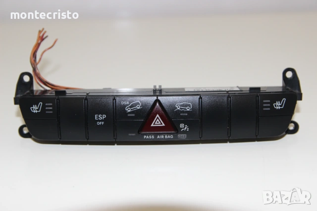 Панел бутон аварийни светлини ел.стъкла Mercedes W164 ML (2005-2011г.) A1648707510 / A 164 870 75 10