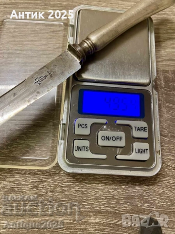 Комплект антикварни трапезни ножове (6 бр) с уникални клейма, снимка 5 - Антикварни и старинни предмети - 51456948