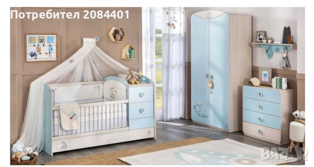 Цялостно обзавеждане за детска стая за бебе/момче Cilek, снимка 9 - Спални и легла - 51477380