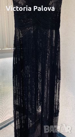 Уникална бутикова рокля с ресни, снимка 15 - Рокли - 41651467