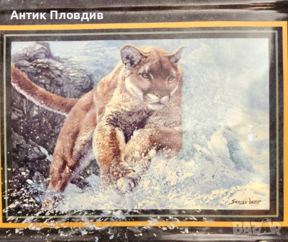 Керамична чиния „High Gear“ – John Seerey-Lester, The Bradford Exchange (1999), снимка 2 - Декорация за дома - 51338182